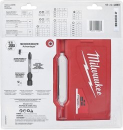 KIT of Resistant Screwdriver-45 Milwaukee Bits5